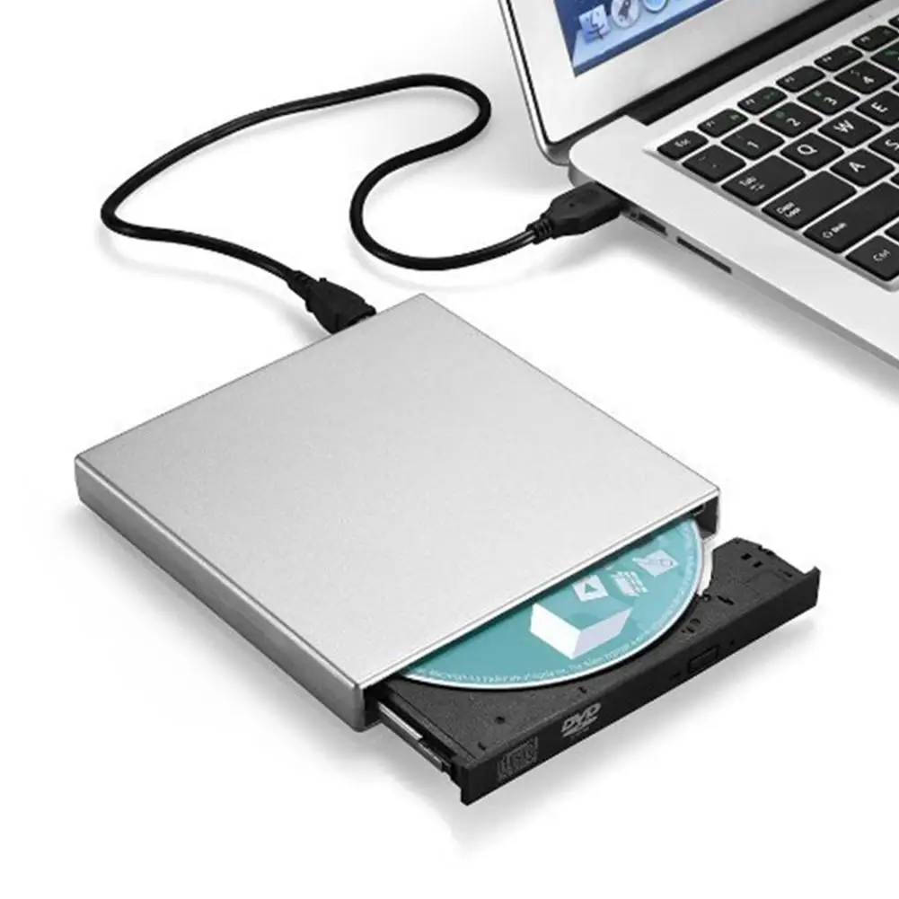 Portátil USB 2.0 Externos DVD Combo CD-RW Quemador Lector Grabador Portatil para Notebook PC de Escritorio del Ordenador 3