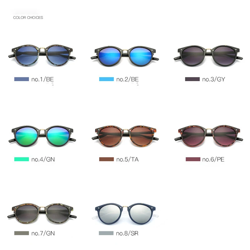 AORON de Lujo de la Ronda de Gafas de sol de las Mujeres de la Marca del Diseñador de Ojo de Gato Retro de las gafas sin Montura de las Gafas de sol de Espejo Gafas de Sol Femenina de 2018 zonnebril dames 3