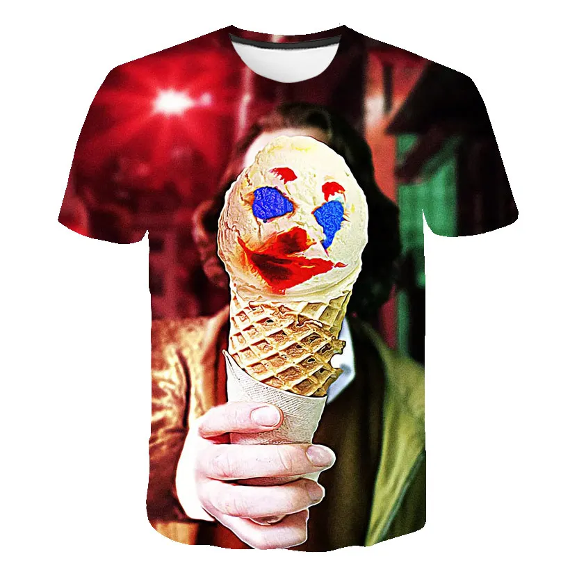 3D bebé Joker Camiseta de niños de la Película de Terror Jaja Payaso chicos/chicas de Anime T shirt Ropa de Niños Cool Streetwear camisetas Camiseta Tops 3