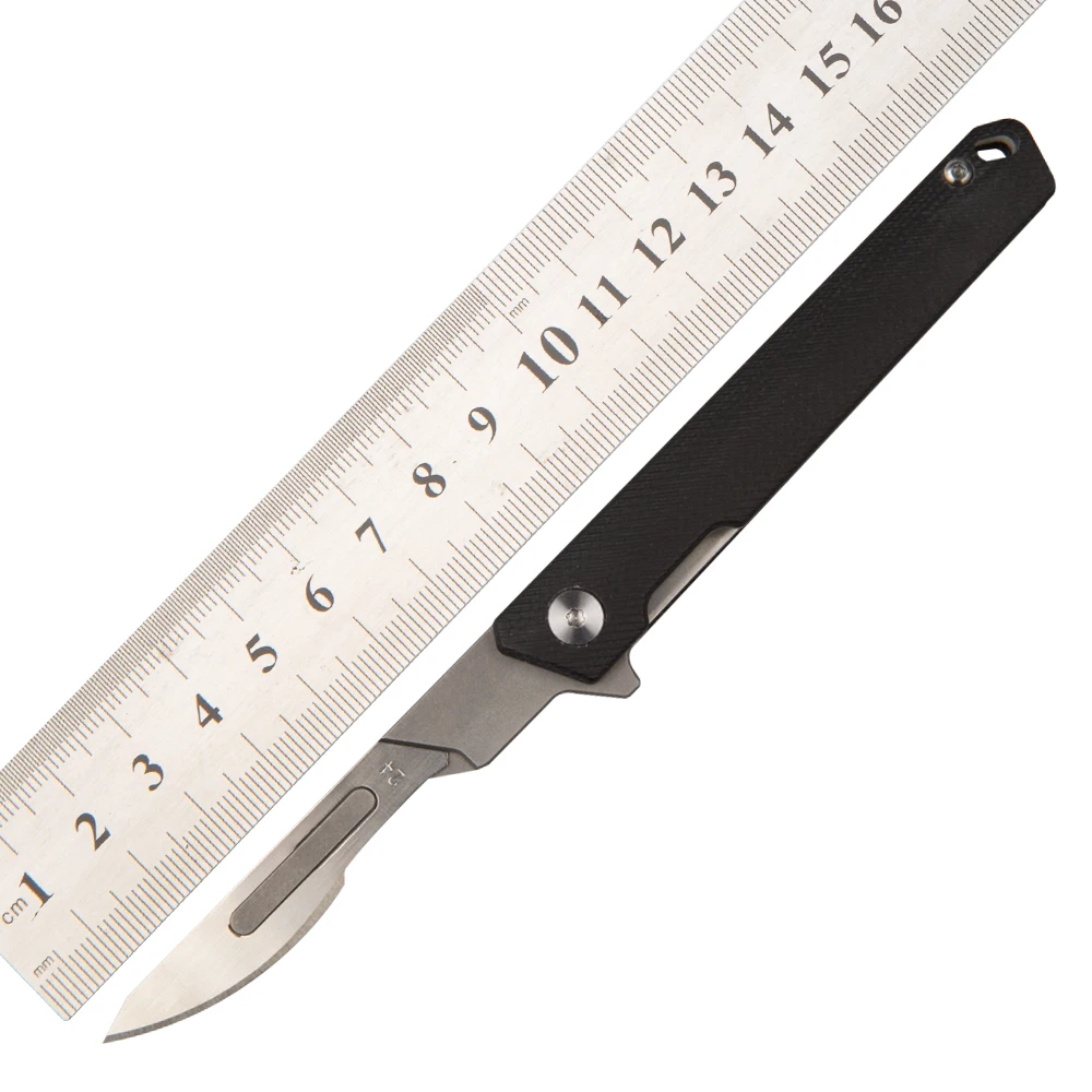 G10 hoja de cuchillo plegable de sharp para acampar al aire libre de la EDC herramienta fácil de llevar mini 3