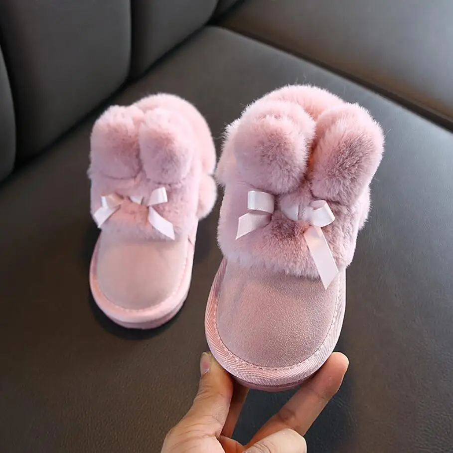 Nueva Llegada 2020 Otoño Invierno Zapatos para Niñas de la Felpa Niño Niños Botas de Nieve de los Niños Mantener Caliente Bebé Martin Botas Zapatos de los Niños 3