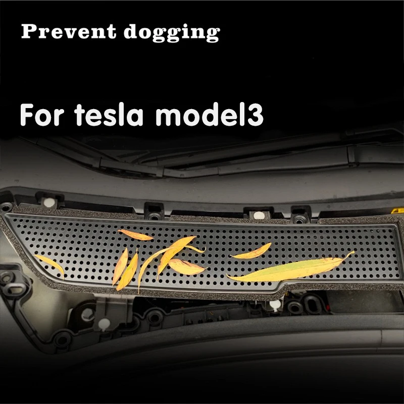 Anti-bloqueo de Model3 de Aire del Coche de la Protección Decorativa de Flujo de Aire de Ventilación de la Cubierta de Recorte Automático Para el Tesla Model 3 toma de Aire de los Accesorios de la Cubierta 3