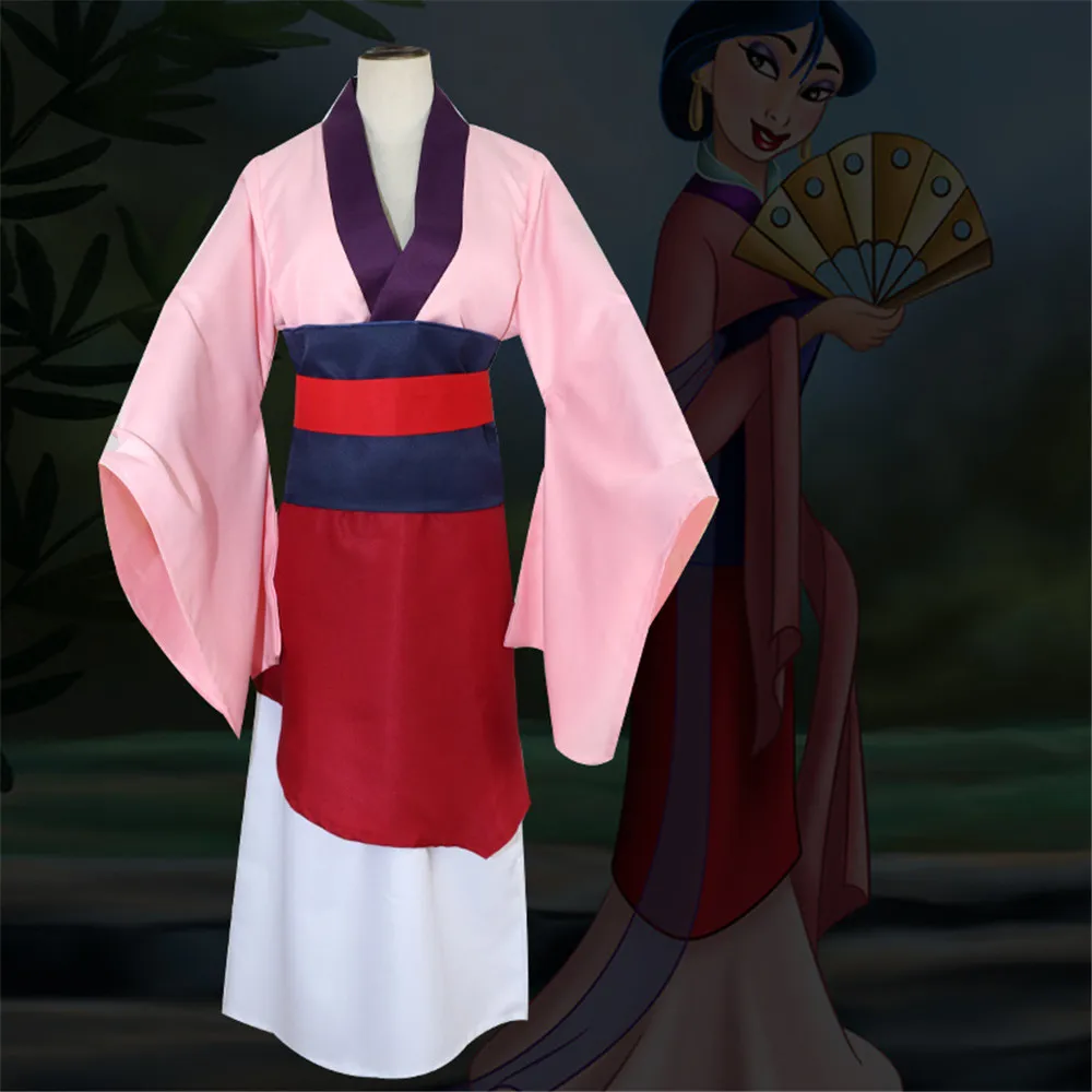 Hua Mulan Cosplay Ropa De Las Mujeres De Anime De Rendimiento De Ropa De La Princesa De La Película Vestido De Rojo Traje De Cosplay Vestido Kimono 3
