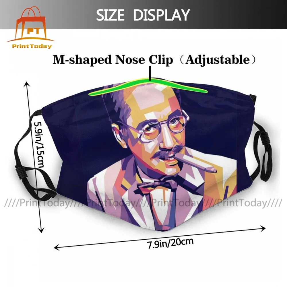 Swag Decorativos De Groucho Marx La Máscara De La Cara De La Fantasía De Los Adultos Paño Facial En La Boca De La Máscara Con Filtro 3