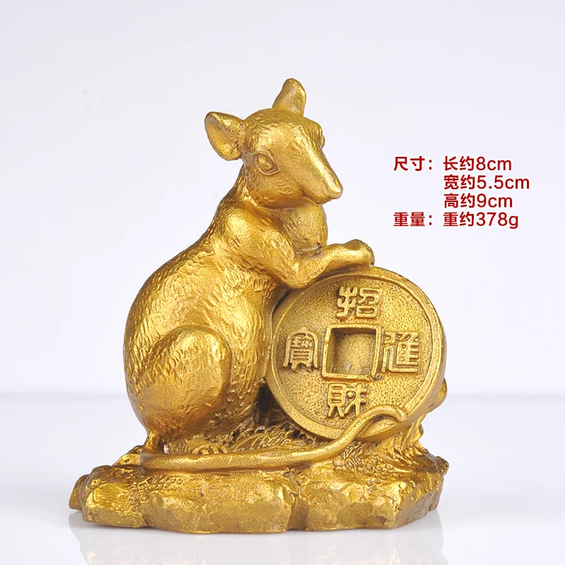El Feng Shui y derramó doce del zodiaco rata adornos de cobre buey tigre conejo dragón serpiente caballo oveja mono de pollo perro cerdo. 3