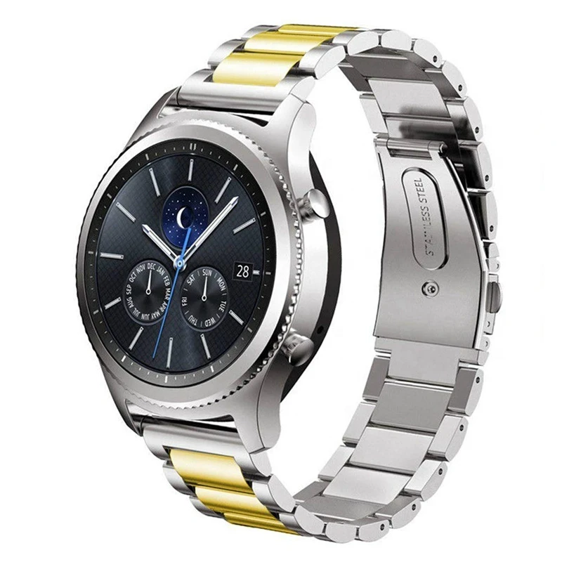 De Acero inoxidable de la venda de Reloj Para Samsung Galaxy Serie Reloj de Acero Correa de Repuesto Deporte Bucle de la Banda de Reloj para la galaxia de la banda de reloj 3