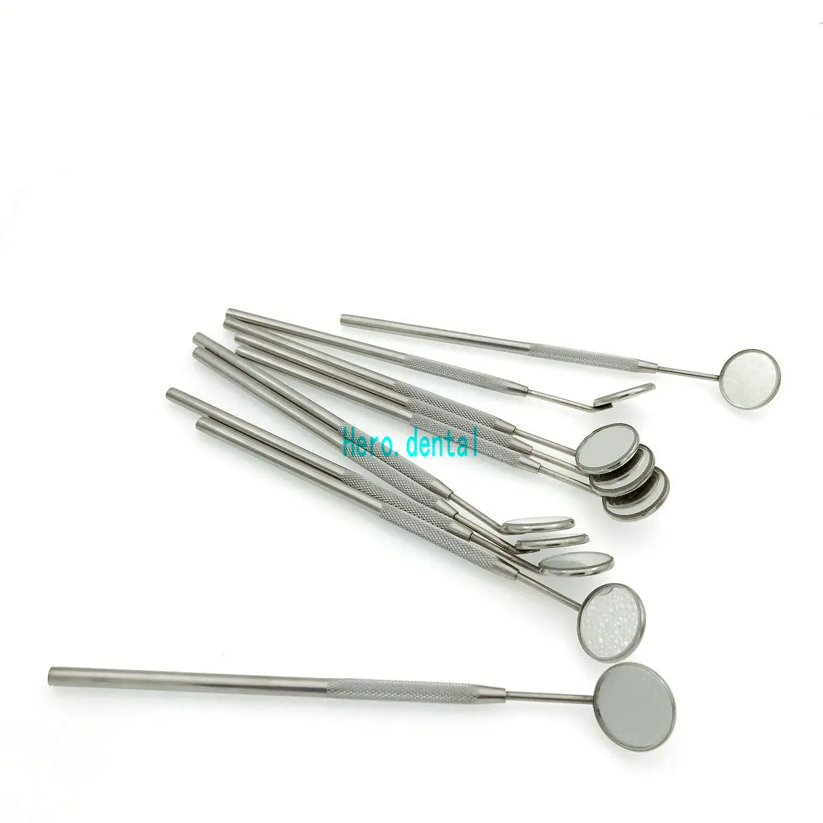 10pcs Dental Espejos de acero Inoxidable de los Instrumentos de cirugía dental espejo con mango 3