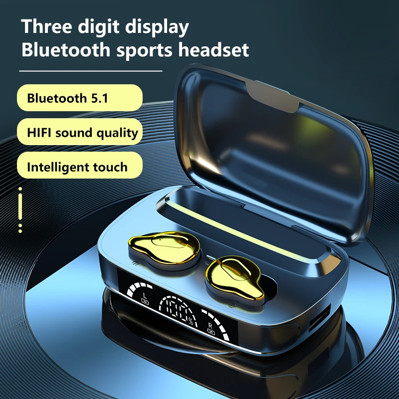 C10 TWS Toque Bluetooth para Auriculares 9D de sonido Envolvente Estéreo de Auriculares Inalámbricos sin pérdida de Reducción de Ruido de Juego de Auriculares Auriculares 3