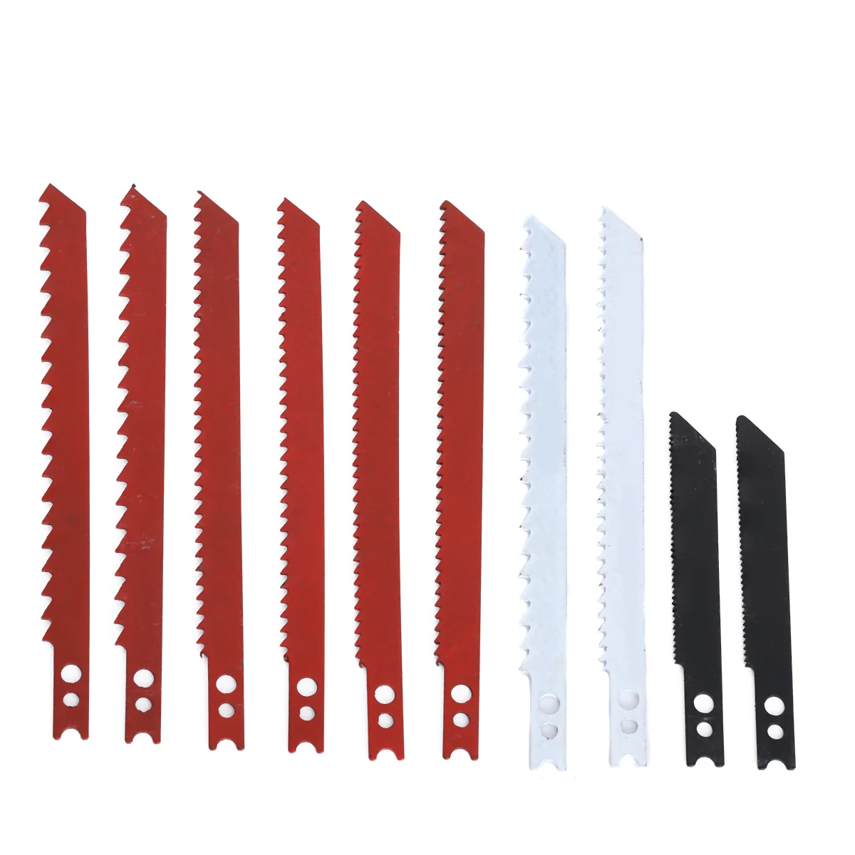 10pcs sierra de calar con Hojas Conjunto para blanco y Negro y Decker Sierra Caladora de Metal de Plástico de Madera Cuchillas 3