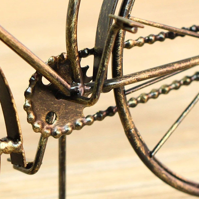 Vintage De Hierro De Bicicletas Tipo De Reloj De Mesa Clásicos No Marcando Silencio Retro Decorativos Bicicleta De Reloj Para La Sala De Estar Sala De Estudio, Cafetería B 3