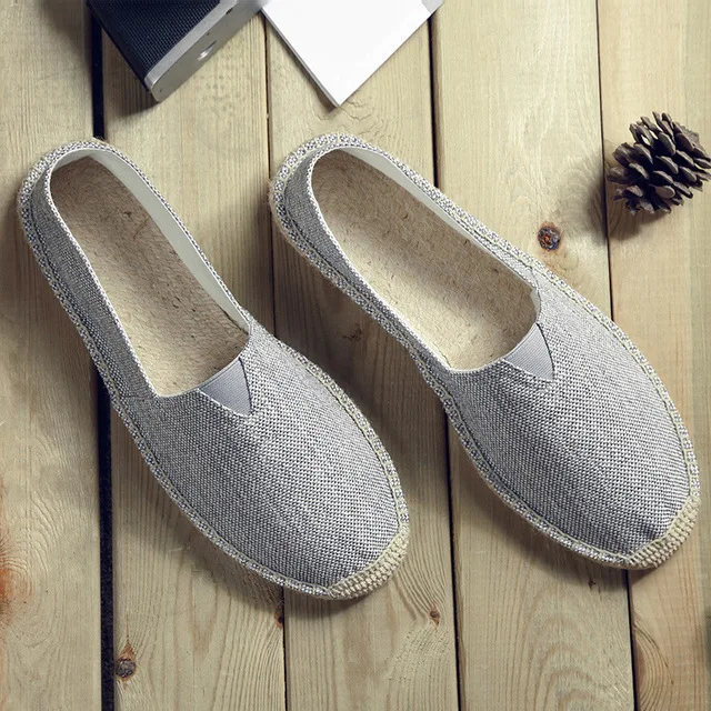 Más el Tamaño de 35-45 Bordar Zapatos de las Mujeres 2019 Mocasines Casuales Resbalón en los Zapatos de Mujer Alpargatas de Lona de Cáñamo Zapatos Planos chaussure 3