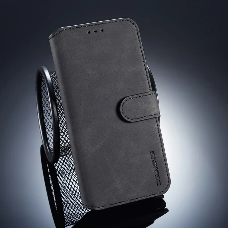 DG.MING Retro de Cuero Flip Case para Xiaomi Mi 8 POCO F1 Wallet Funda Libro de la Cubierta del Teléfono para Xiaomi Redmi 6 / 6A / 6 Nota de Pro 6 Pro 3