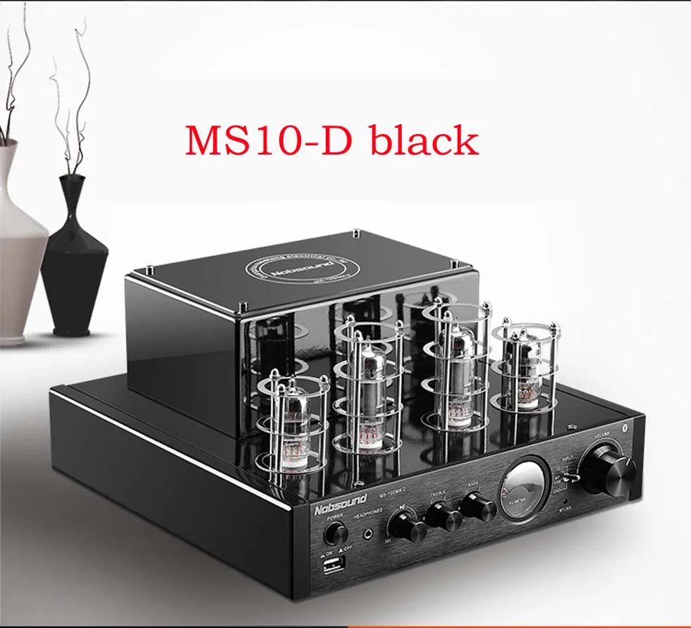 Nobsound MS-10D Bluetooth Amplificador de Tubo Fiebre Amplificador de Potencia Estéreo Amplificador de 25W*2 AC220V Con Pantalla 3