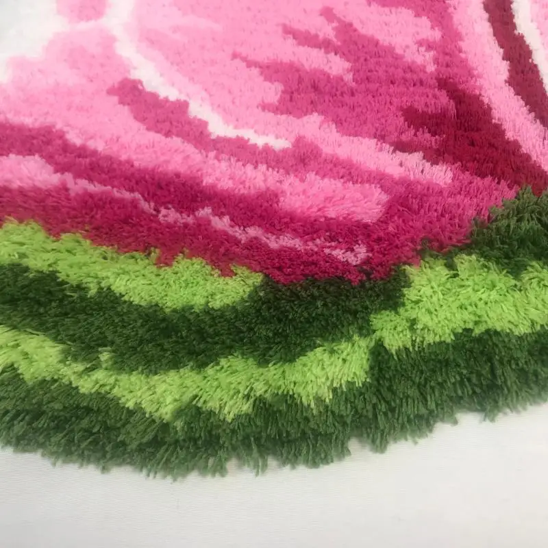 Nueva llegada del color brillante de arte alfombra para el felpudo para la puerta de la alfombra de la puerta de tulipanes 80*60 cm 3