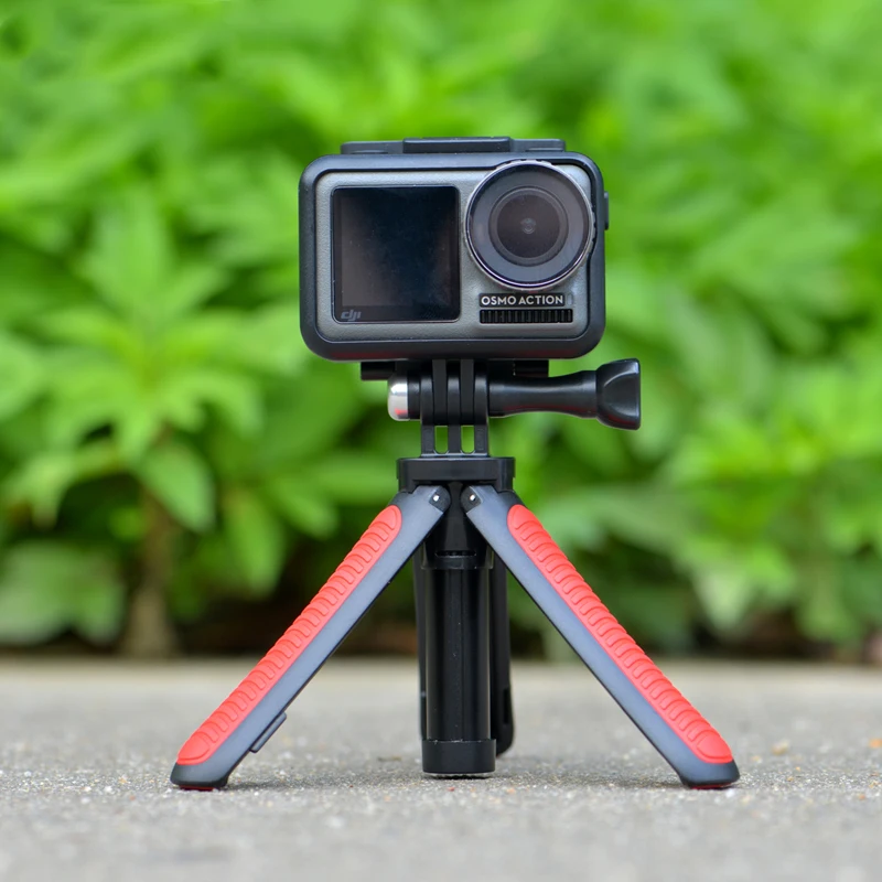 Extender Vlog Trípode Portátil Mini Selfie Stick para Gopro Hero 9 8 7 6 5 Negro Sesión de Max DJI Osmo Cámara de Acción de la Empuñadura 3