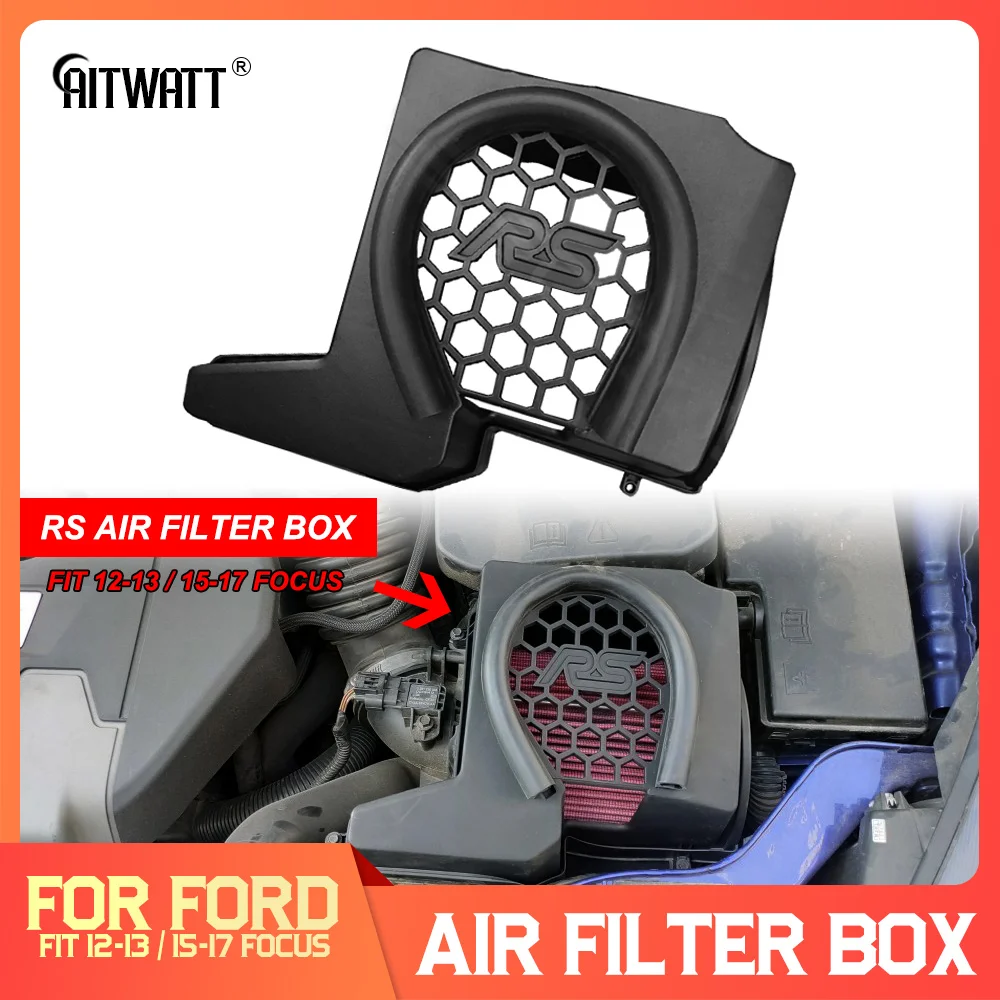 AITWATT Para Ford Focus RS Caja del Filtro de Aire 2012-2018 Kuga Entrada Cubierta de Protección de Alta Calidad de Plástico ABS de los Accesorios del Coche etiqueta Engomada 3