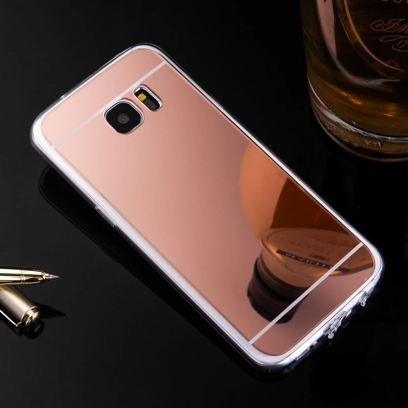 De lujo para Samsung Galaxy S5 S4 S3 Note 3 4 5 caja de Espejo de TPU de nuevo la Cubierta del Teléfono para Samsung Galaxy S7 S6 Edge Plus Note5 G530 Cas 3