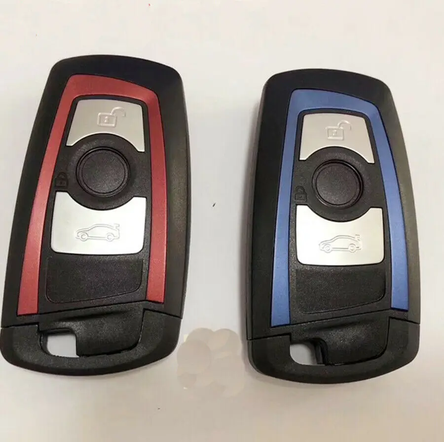 Nuevo Colorido 3 Botón de Llave Inteligente Shell FOB Caso Para BMW 1 3 Serie 5 F10 F20 F30 F40 Con Hoja sin Cortar 3