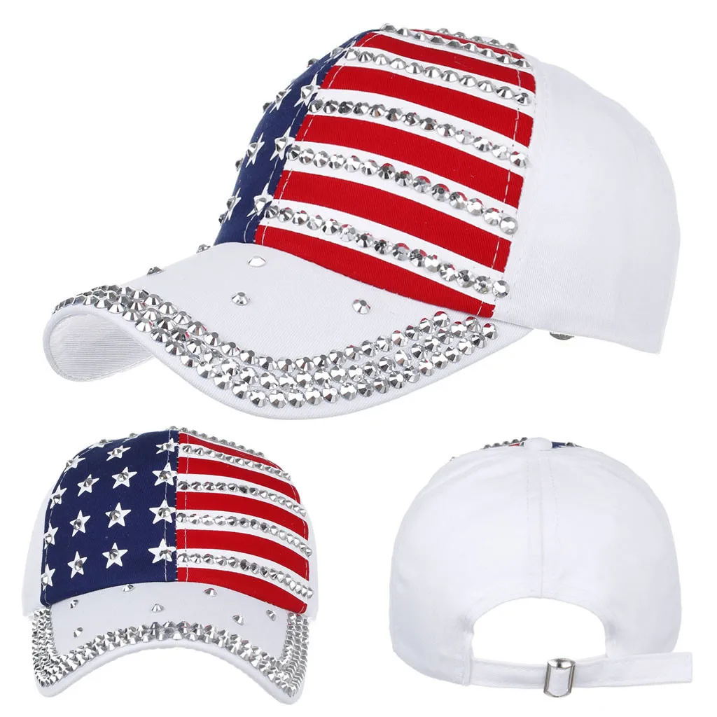 25# bandera Americana de impresión taladro eléctrico de béisbol de Moda Gorra de Béisbol de Moda de Ocio al aire libre de la Visera del Sombrero de Hip Hop Sombreros de Deporte 3