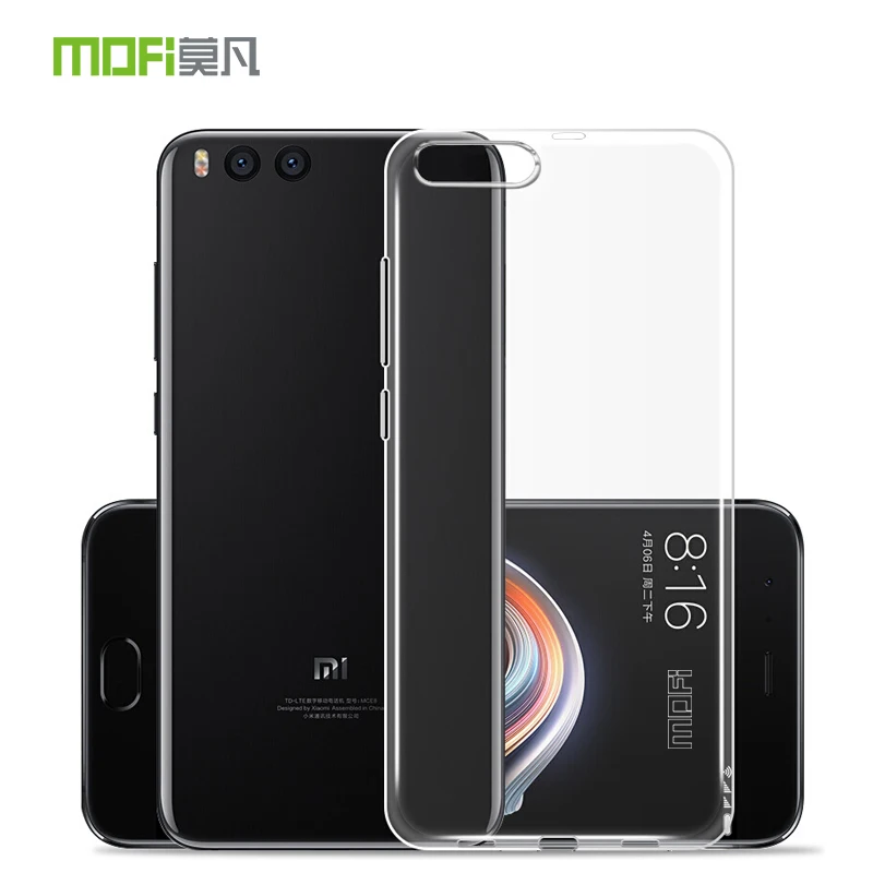 Para Xiaomi Mi Note 3 funda MOFi original de Mi Note 3 funda blanda de Mi Note3 caso de silicona transparente clara capa coque de TPU 3