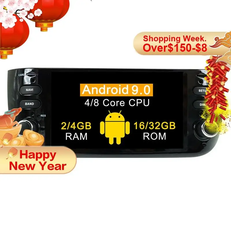 IPS Android 9.0 multimedia del coche reproductor de dvd de la unidad principal Para Fiat Punto 2009-Linea 2012-de Navegación GPS de radio auto estéreo 3