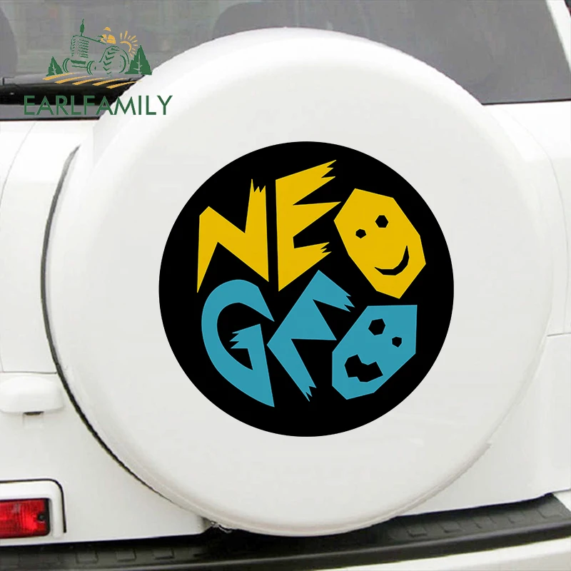 EARLFAMILY 43 cm x 40 cm para Neo Geo Signo Redondo Coche Grande, etiquetas Engomadas de encargo de la Impresión de calcomanías de Vinilo de la Puerta de Coche de la Pared del Vehículo Assessoires 3
