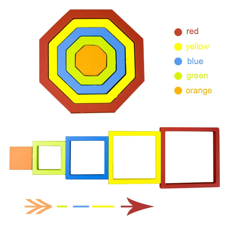3D de Madera de la Forma Geométrica del rompecabezas de Rompecabezas del Juguete Educativo Temprano Aprendizaje de la Educación Montessori para Niños de dibujos animados de Lucha Divertido Juguete de Regalo 3