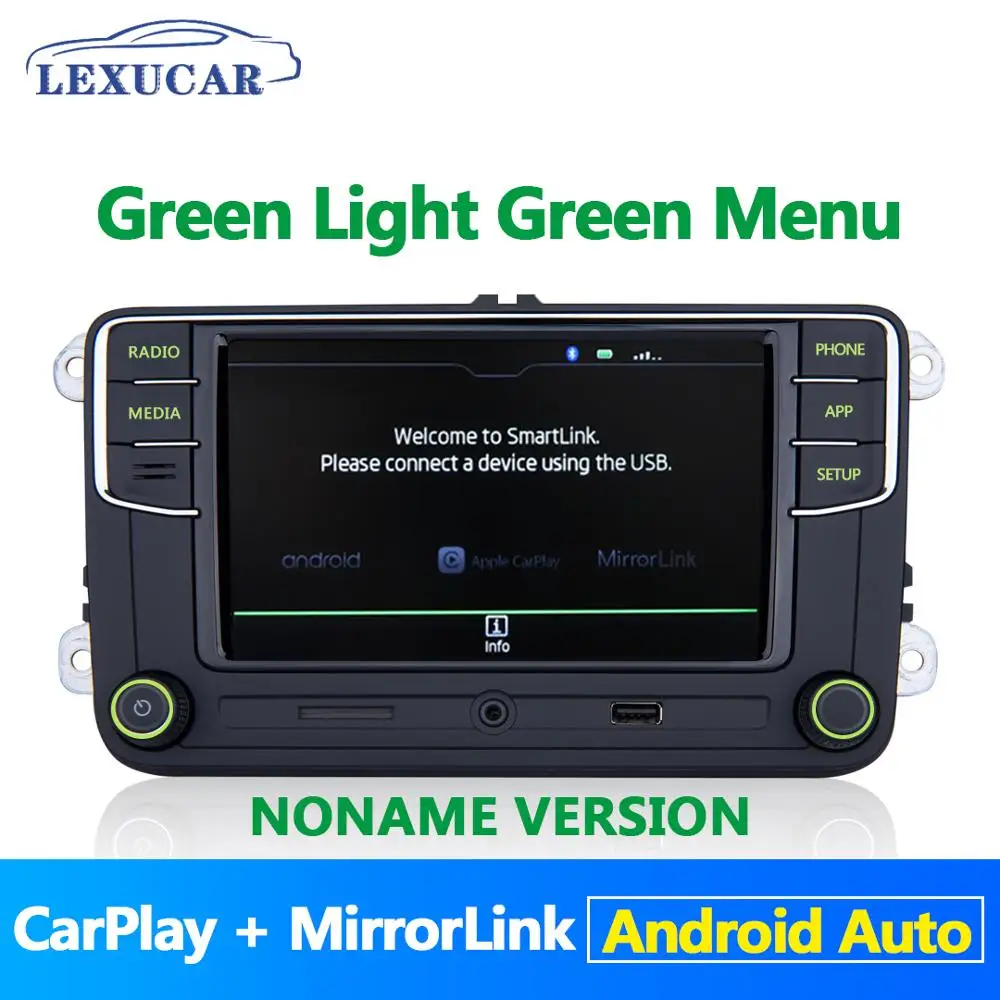 Botón verde Luz Verde de Menú de Android Auto Carplay Noname RCD330 RCD330G Plus Para Skoda Fabia Octavia Excelente Yeti 6RD 035 187B 3