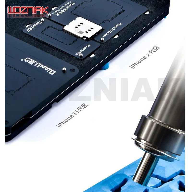 Qianli 6in1 fixture de la mejor calidad de Precisión de fijación de la abrazadera para el iphone x xs xsmax 11 pro max chip de la Placa base de la Reparación de la plantación de estaño 3