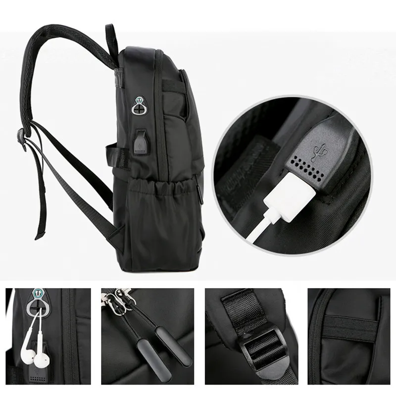 Mochila de los hombres mochila de gran capacidad de viajar tendencia de la moda casual bolso de la computadora impermeable mochila del estudiante 3