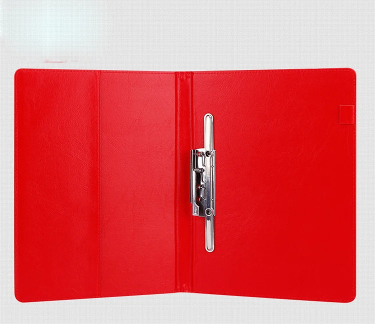 Imitación de Cuero de la Carpeta de Documentos, Portapapeles Carpetas Con fuerte clips , proyecto de la cubierta de la caja negro rojo 3