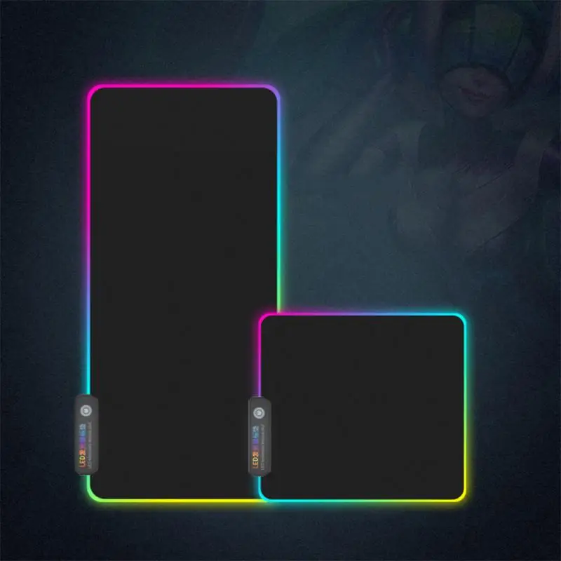 RGB Luminoso Gaming Mouse Pad Sobredimensionado y Colorido Brillante USB LED Extendido Teclado Iluminado PU antideslizante de la Manta de la Estera 3
