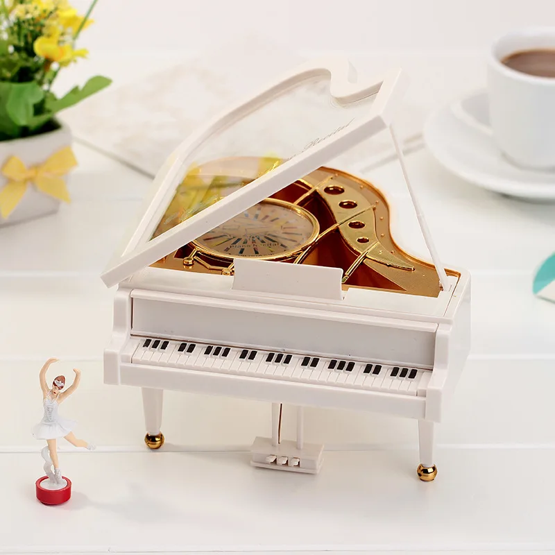 [MGT]Mecanismo de Caja de Música de Piano Clásico Vintage Movimiento Chica Bailarina de Caja de Música de carrossel Modelo de Piano Ración de Niña de las Cajas de Música 3