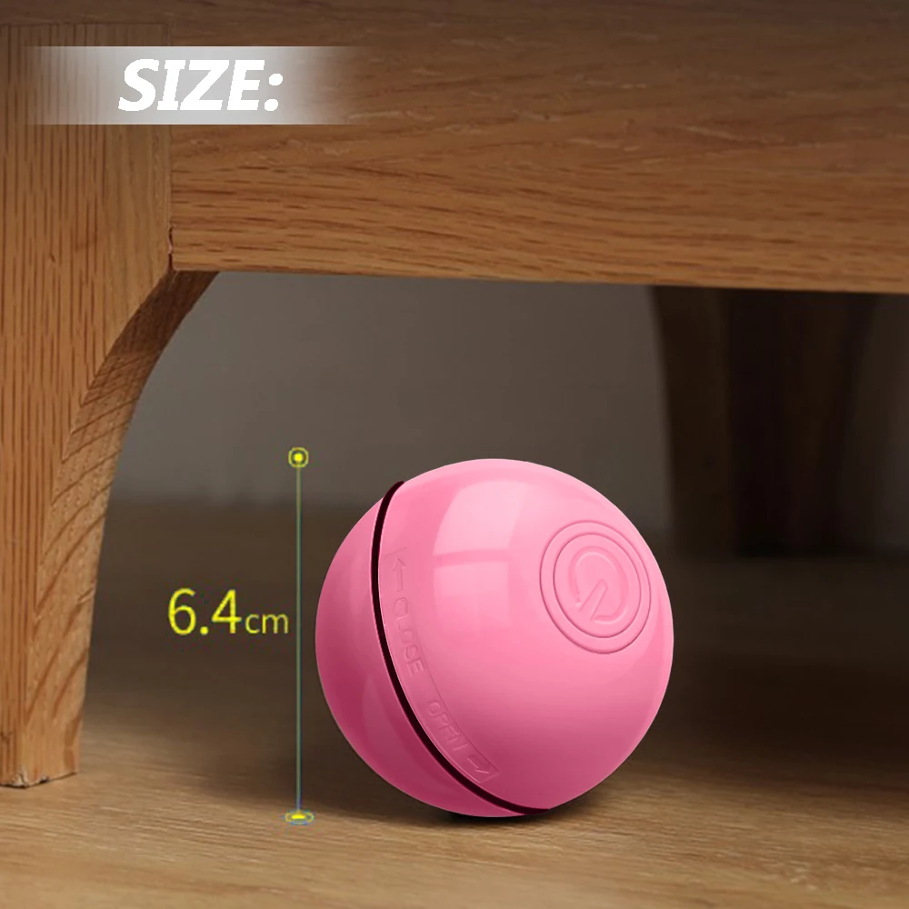 Interactiva Smart Gato de Juguete Recargable USB Led de Luz de 360 Grados de la Auto Rotación de la Bola de Mascotas Juguetes Jugando Blanco de la Mascota de la Bola para el Gato 3