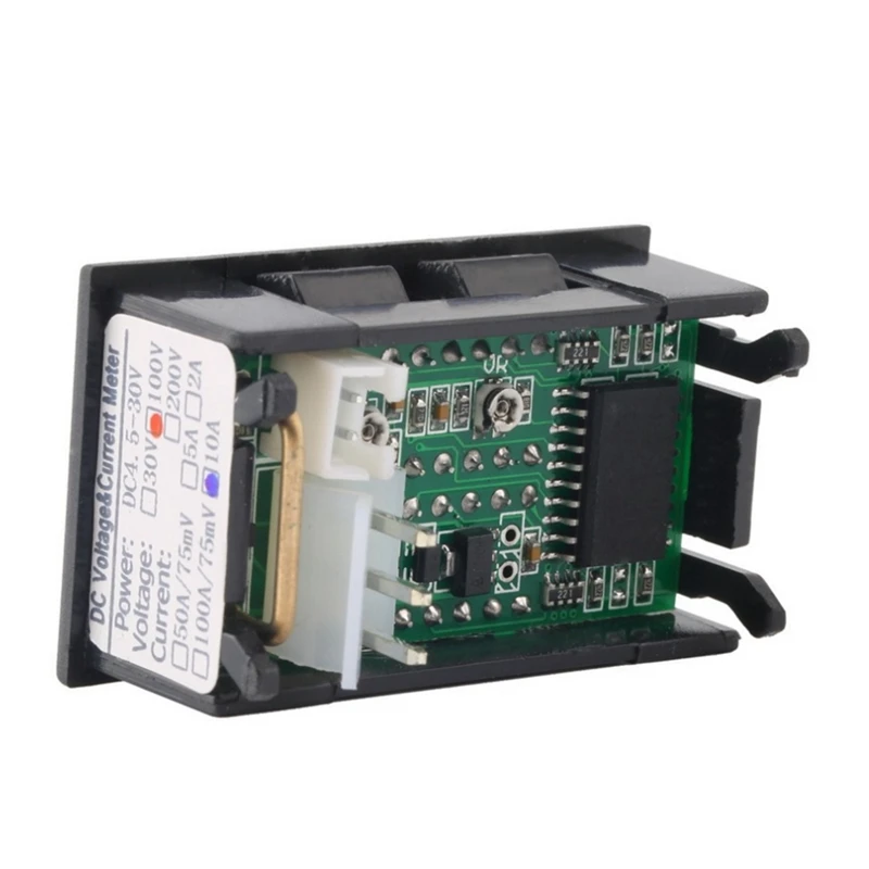 3pcs LED Digital DC 0-100V 10A Voltaje Amperios Voltios Medidor de Panel Dual Voltímetro Amperímetro Tester 3