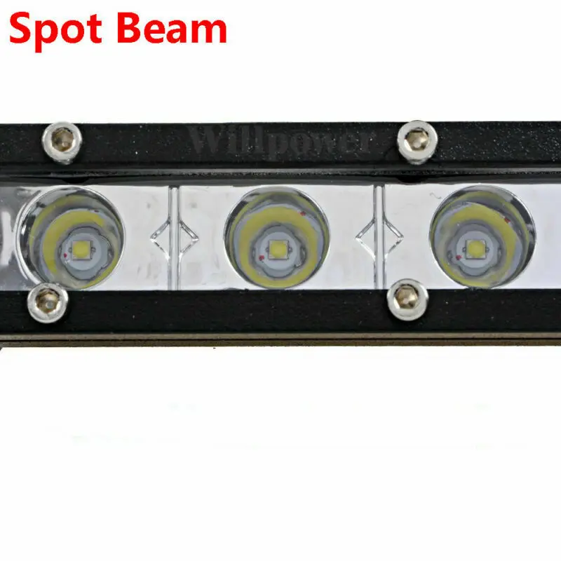 7 pulgadas de una Sola Fila Slim LED de Luz de Trabajo de la Barra de Coche Fuera de la carretera SUV 4WD 3