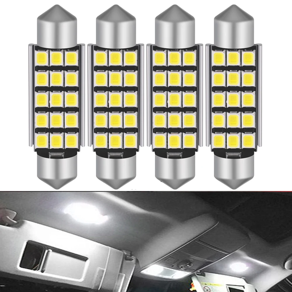 4X C5W LED 41mm Blanco Bombillas CANBUS 2835SMD Luces del Interior del Domo de la Placa de la Licencia de Luz Para BMW E36 E39 E46 E90 E60 E30 E53 E70 12V 3