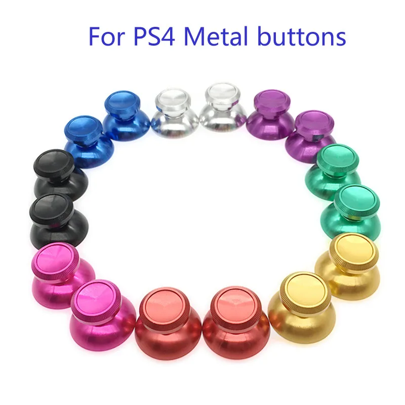 60Pairs=120Pcs Metal Joystick Thumbstick Tapa para Sony PlayStation 4 Xbox Un Controlador de colores 3