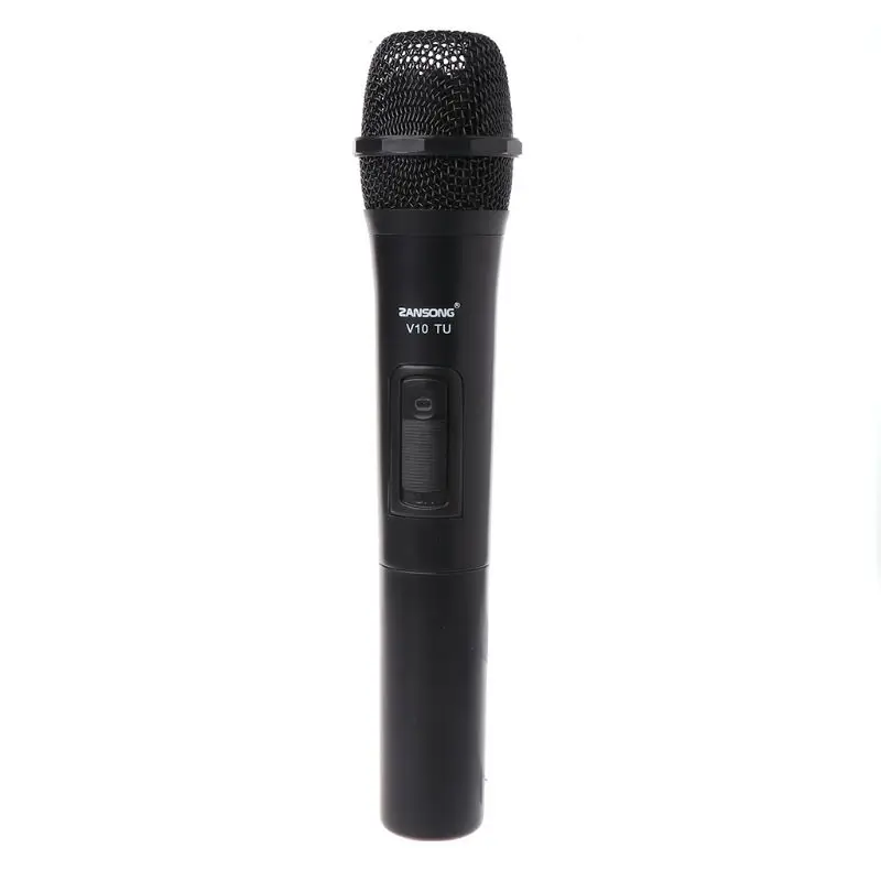UHF USB 3.5 mm 6.35 mm Micrófono Inalámbrico Megáfono de Mano Mic con el Receptor para el Karaoke de Voz Altavoz 3