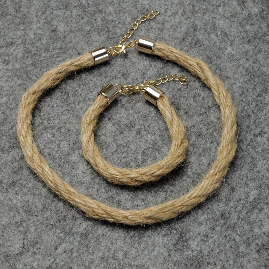 Natural de cáñamo cable de bdsm cuerda día gargantilla pulsera fetiche de auténtica esclavitud collar de sumisa nw043 3
