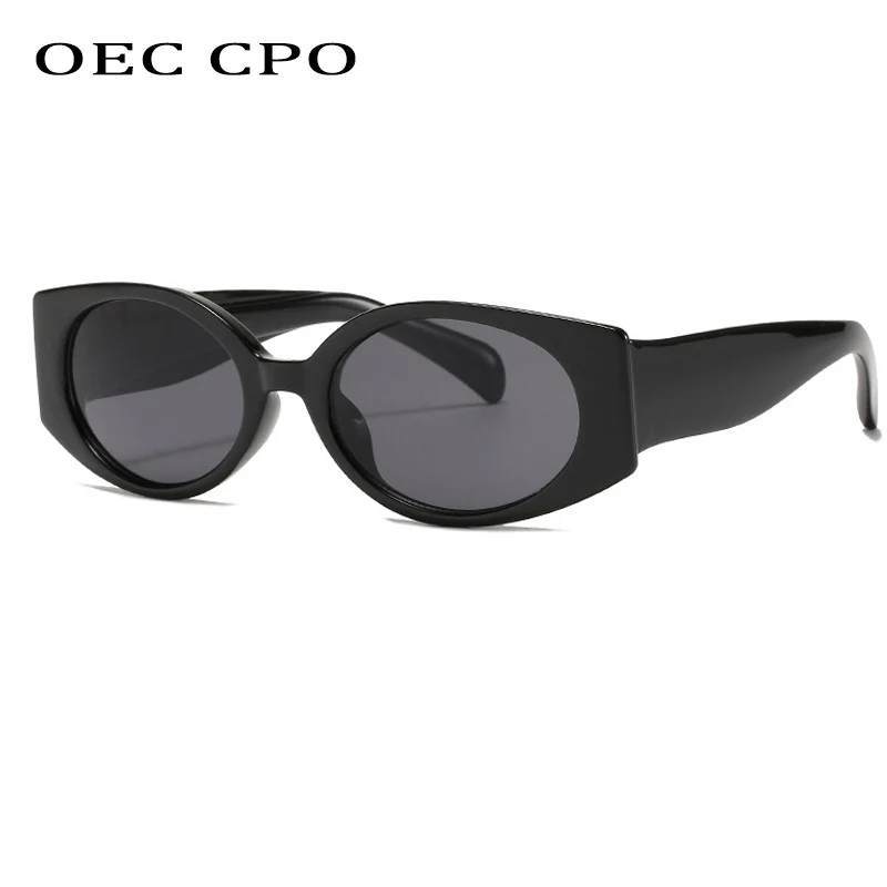 OEC CPO Vintage de ojo de Gato Gafas de sol de las Mujeres de la Moda Nueva Marca de Diseñador Oval de la Lente Retro Gafas de Mujer Gradiente de Colores Oculos UV400 3