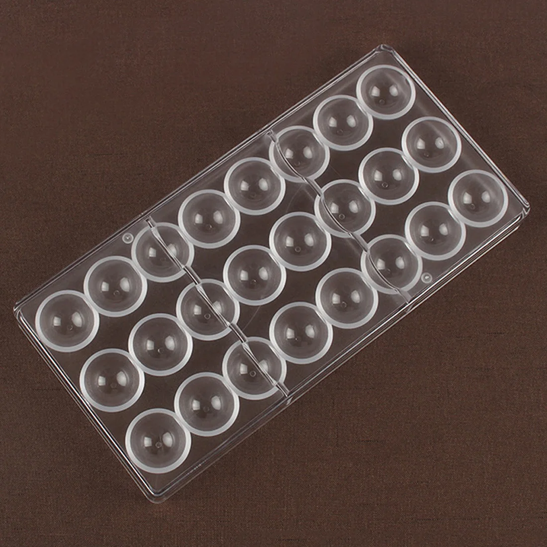 24 cavidades 3D Semi Esfera de cocina de Plástico de Chocolate en Forma de Bola de Policarbonato DIY Moldes de Pastelería Herramientas 3