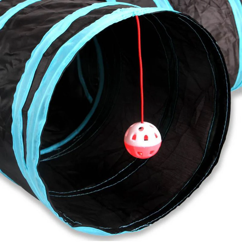 5 Forma de Gato de Juguete Túnel Plegable Plegable Juego de Tubo para la Formación de Piscina al aire libre de Productos para Mascotas TB Venta 3