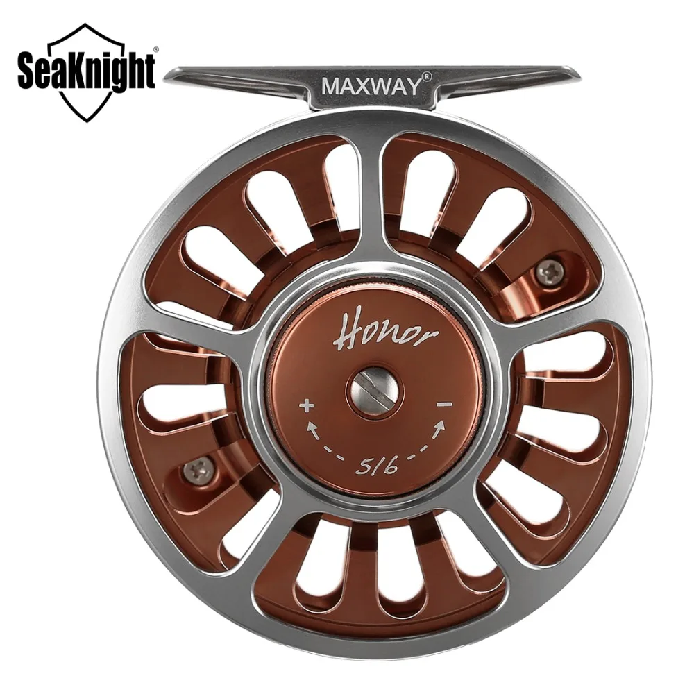SeaKnight HONOR de la Pesca con Mosca Carrete de Aluminio Mecanizado de Metal Completo de Pesca de la Rueda de agua Salada, Pesca de agua Dulce 3/4 5/6 7/8 9/10 3