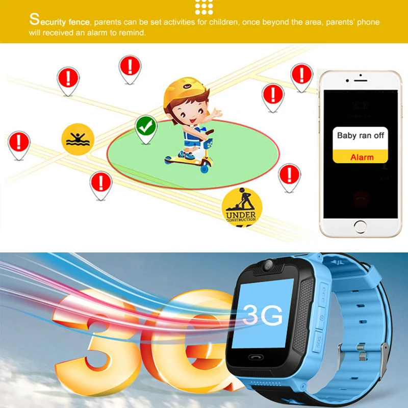 TD07S 3G GPS Tracker Inteligente Reloj de los Niños Niños Bebé GPS WiFi con el Tracker SOS Smartwatch para IOS, Android Smart Watch niños 3