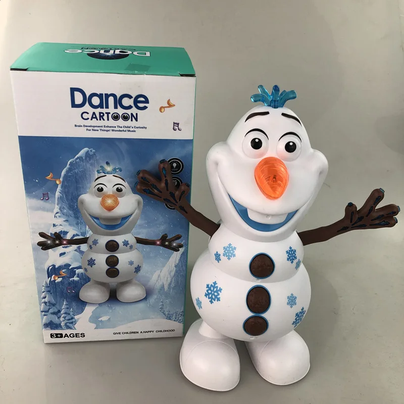 2020 Nuevo de Disney Frozen 2 elsa Baile Olaf Música Juguetes Kawaii Luz Eléctrica de dibujos animados muñeco de Nieve Muñeco de Navidad los niños Regalo de Cumpleaños 3