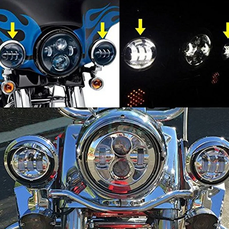 Harley 7 de la pulgada LED de los Faros con 4.5 pulgadas Led Luz de Niebla Para Moto Harley con 7