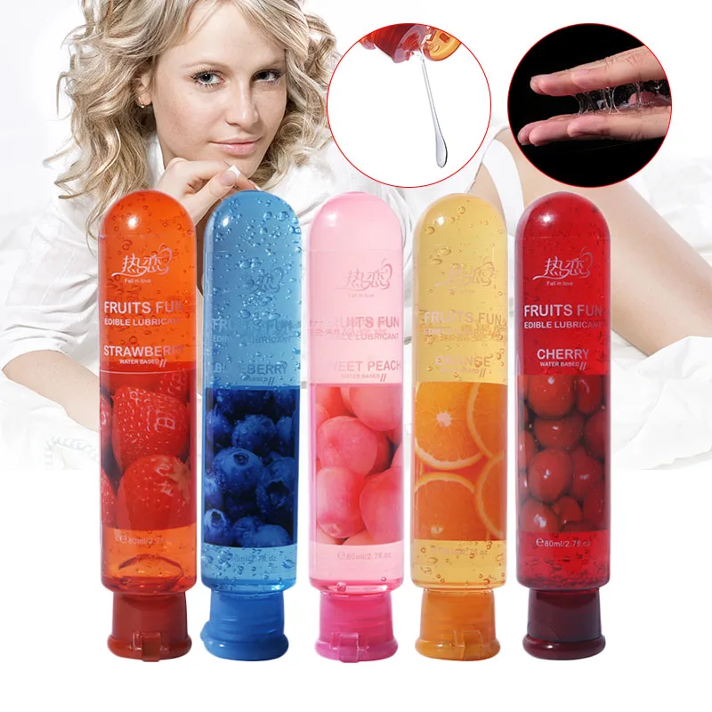 1 Pcs Sexo Aceite de Fruta de Sabor a Fresa Amante Soluble en Agua el Cuerpo con Aceite Lubricante Sexo Lubricante Oral 80ml Health99 3