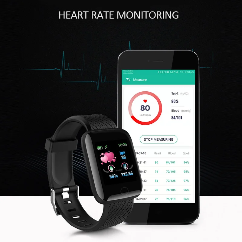Inteligente Reloj de Pulsera de los Deportes de la Aptitud de la Presión Arterial Frecuencia Cardíaca de la Llamada Mensaje Recordatorio para Android Podómetro Reloj Inteligente 3
