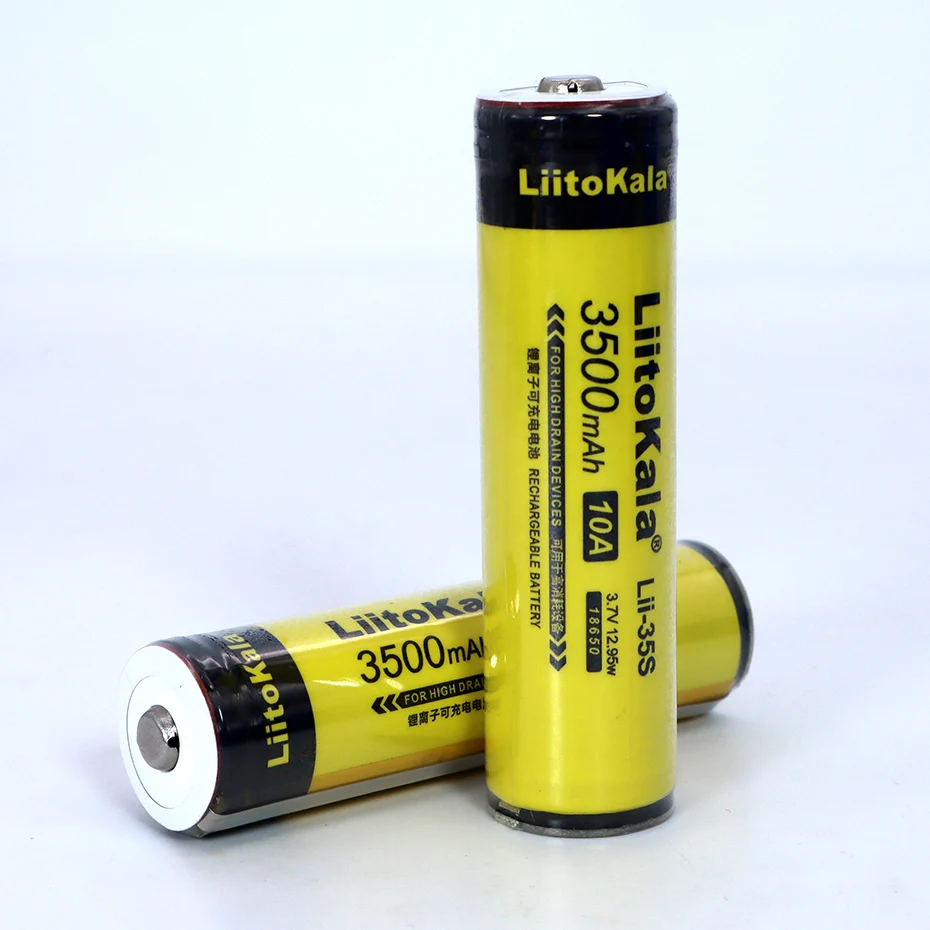 6PCS LiitoKala Lii-35S 18650 de la batería de iones de litio de 3,7 V 3500mAh batería de litio, adecuado para la linterna protección del PWB 3